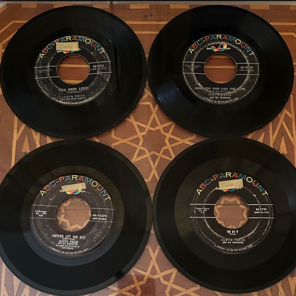 Vintage Lloyd Price Vinyl Records~Set of 4